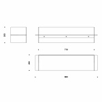 Alu Shelf 80cm Aluminum Alu Shelf 80cm Aluminum