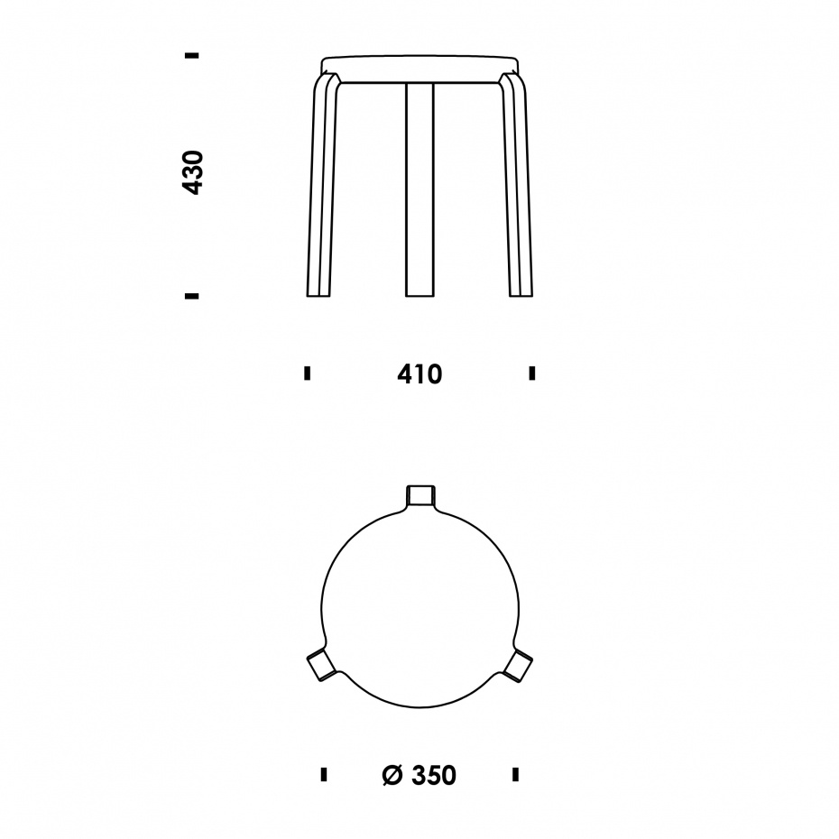Tap Stool Black Oak/Caramel