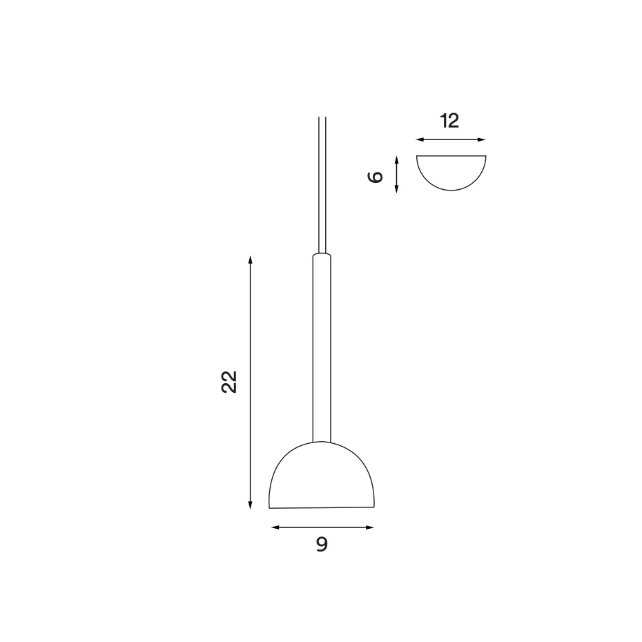 Blush Pendel Matt White