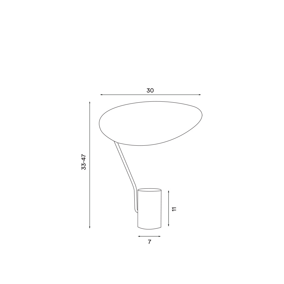 Ombre Bordslampa Warm Beige