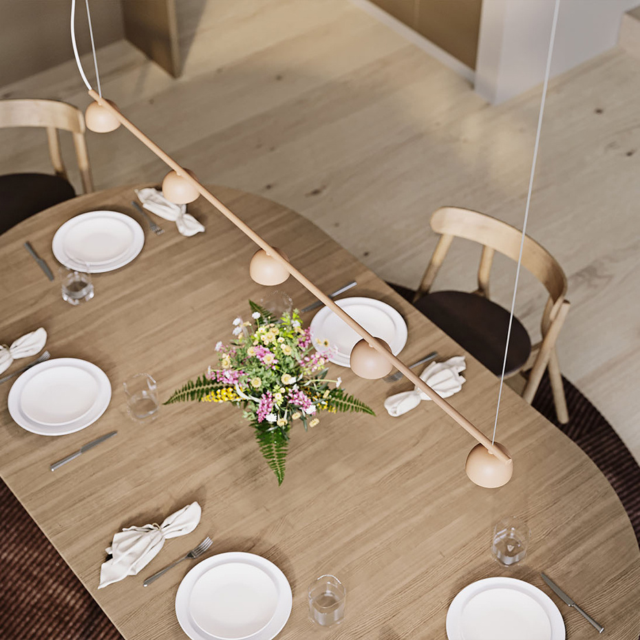 Blush Rail 5 Pendel Matt White