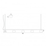 Blush Rail 5 Pendel Matt White Blush Rail 5 Pendel Matt White