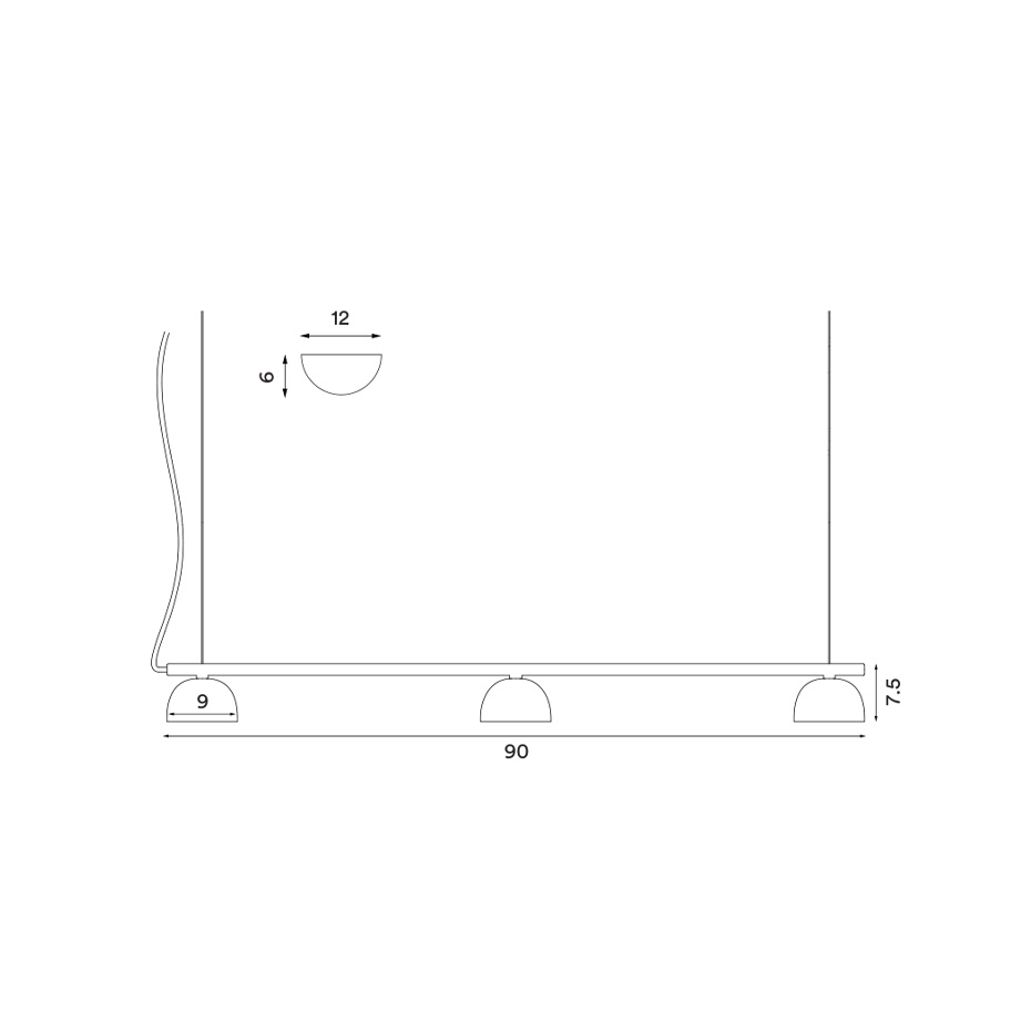 Blush Rail 3 Pendel Warm Beige