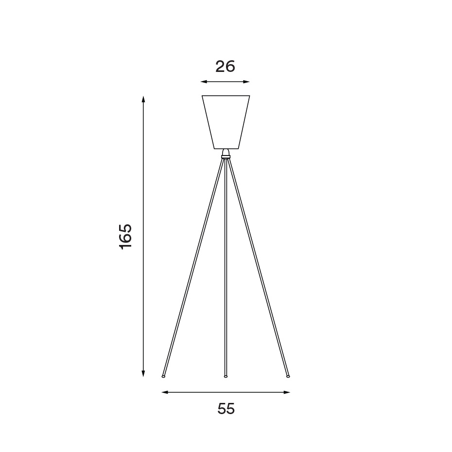 Oslo Wood Golvlampa Steel