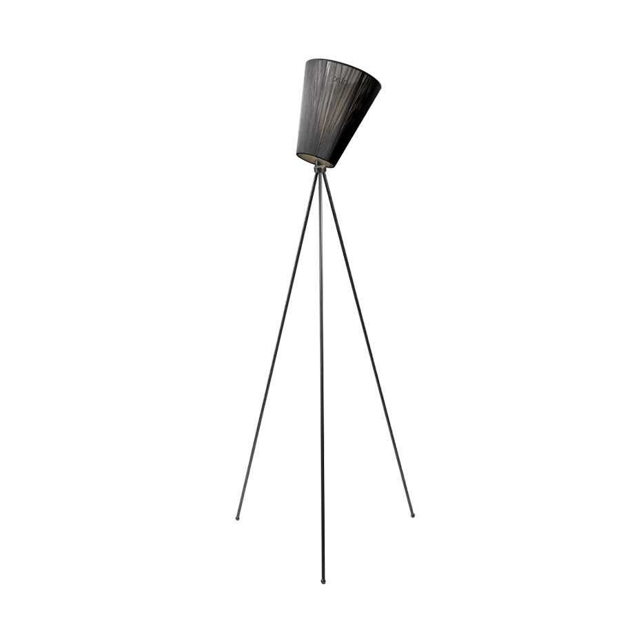 Oslo Wood Golvlampa Black Matt