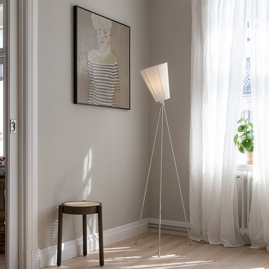 Oslo Wood Golvlampa Beige