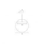 Reveal Pendel Small Grey/Brass Matt Reveal Pendel Small Grey/Brass Matt