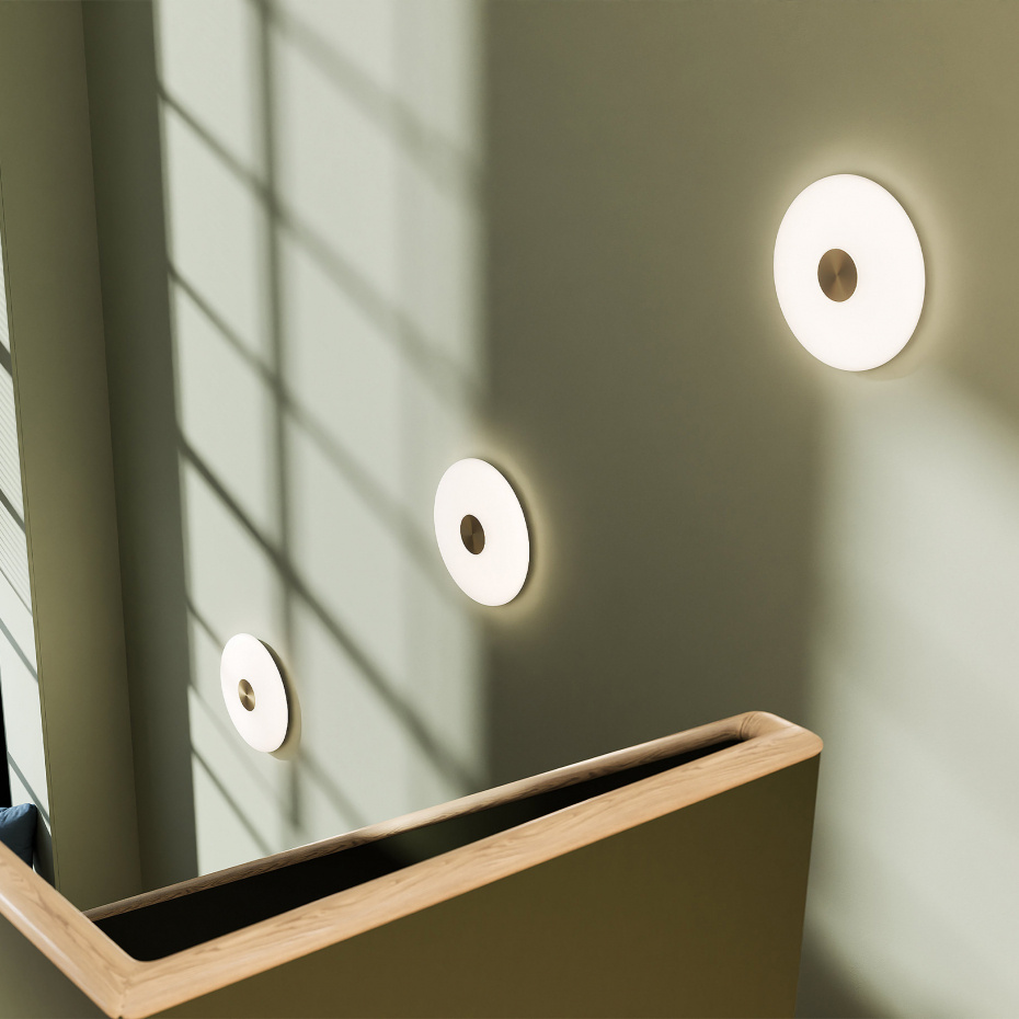 Glint Vägglampa Glass Opal White