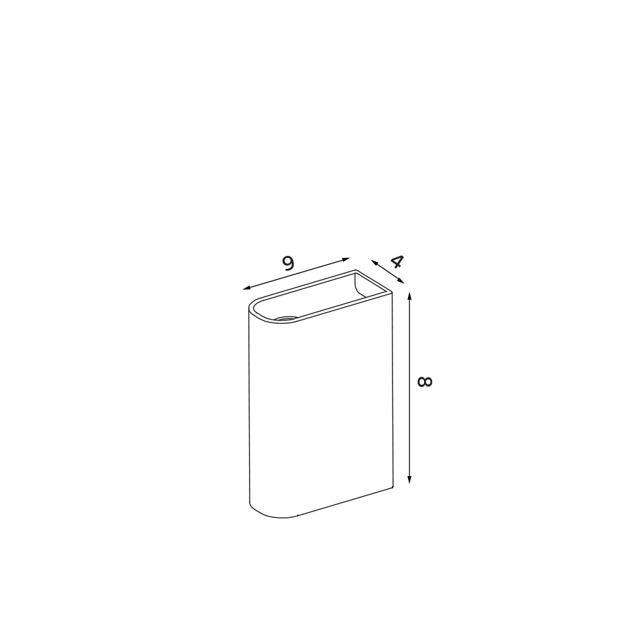 Monolith Candle Holder Low Mixed White Marble