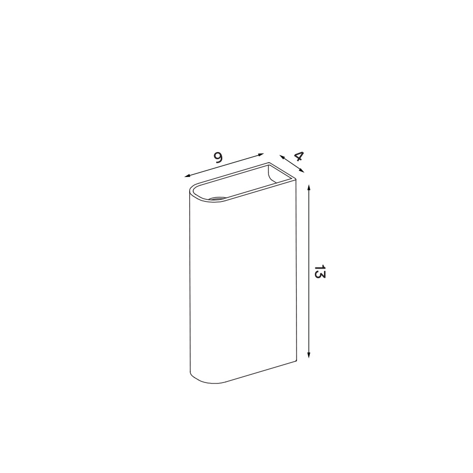 Monolith Candle Holder Medium Mixed White Marble