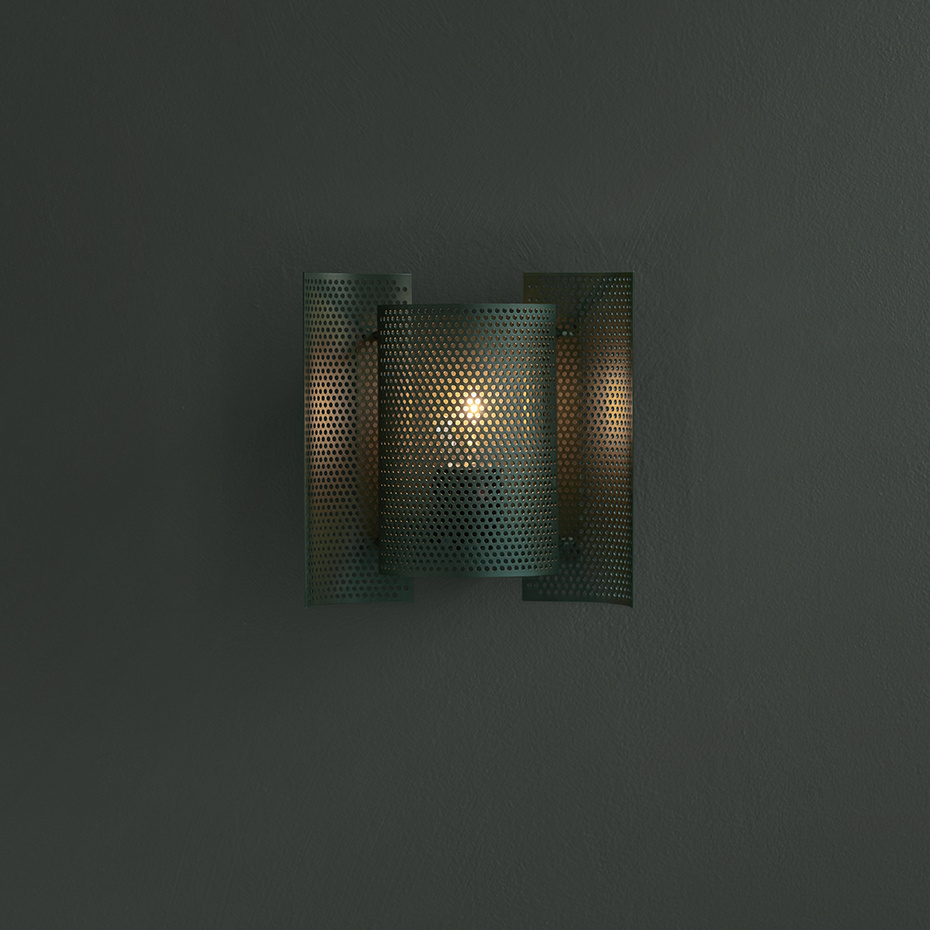 Butterfly Perforated Vägglampa Dark Green