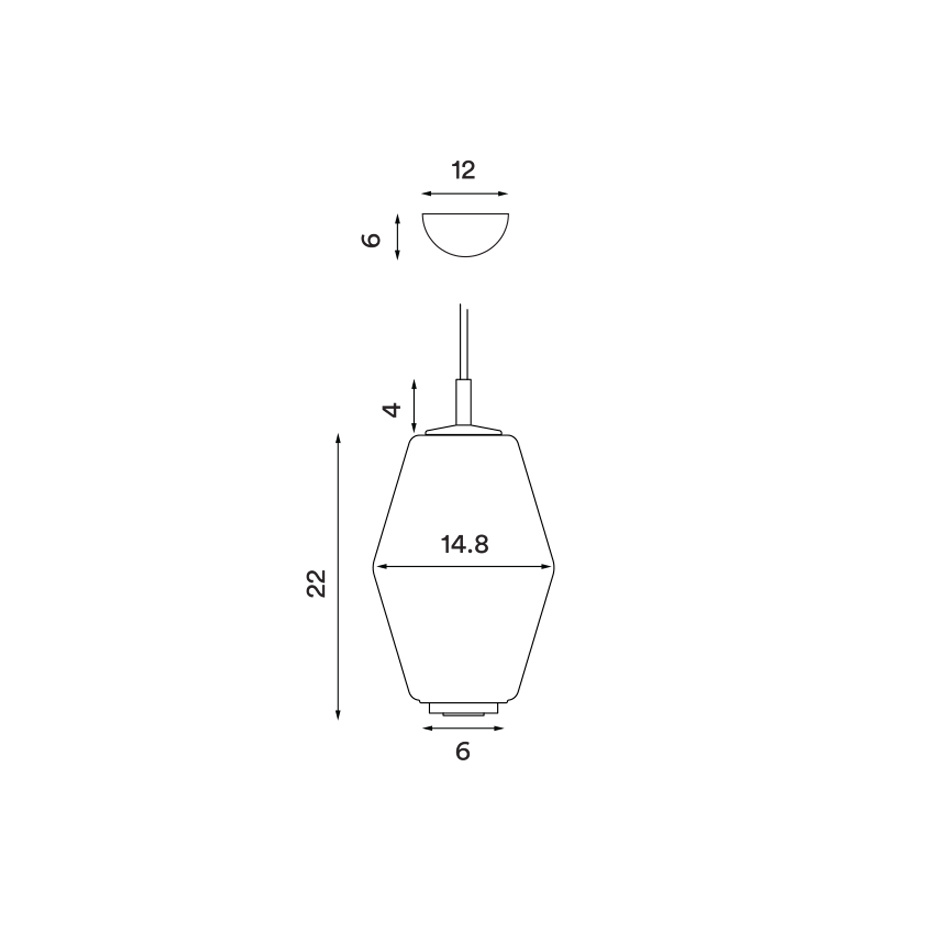 Dahl Pendel Small Dark Grey