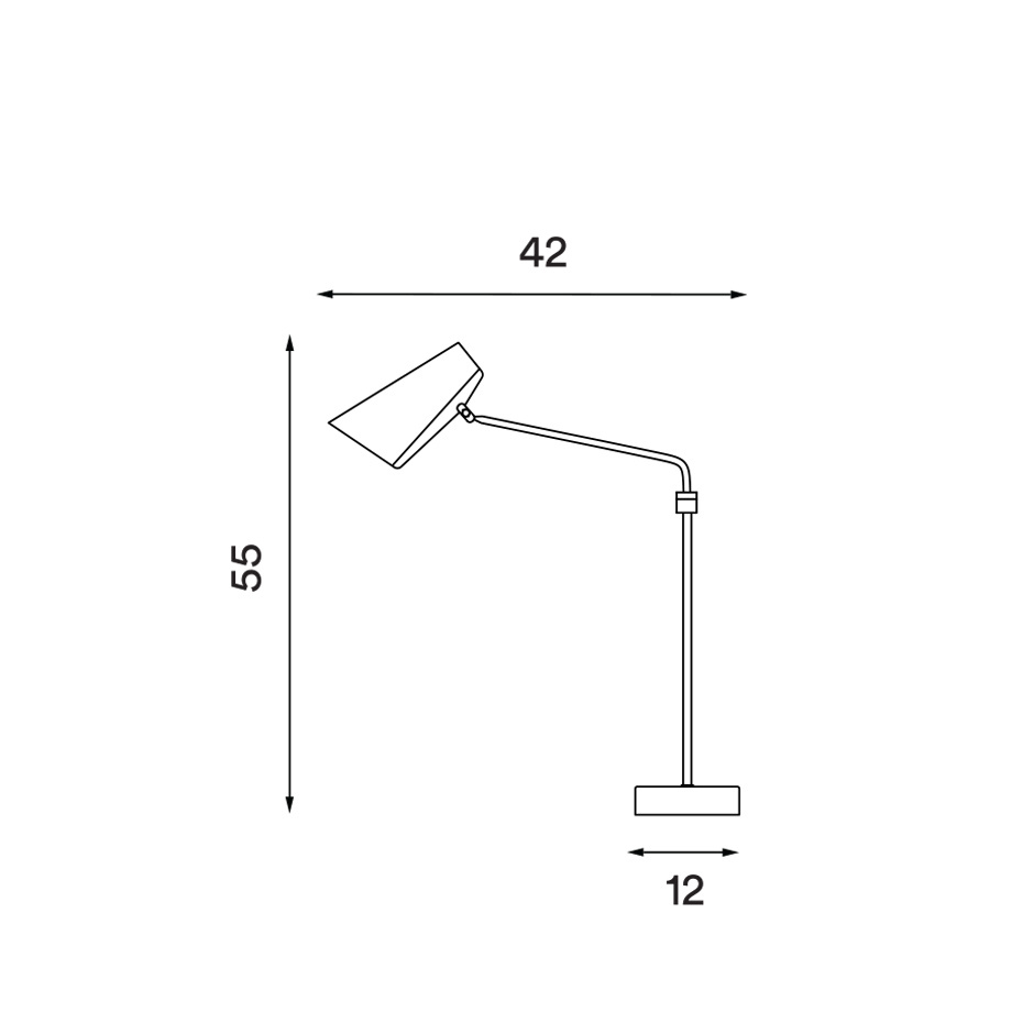 Birdy Swing Bordslampa Black/Steel