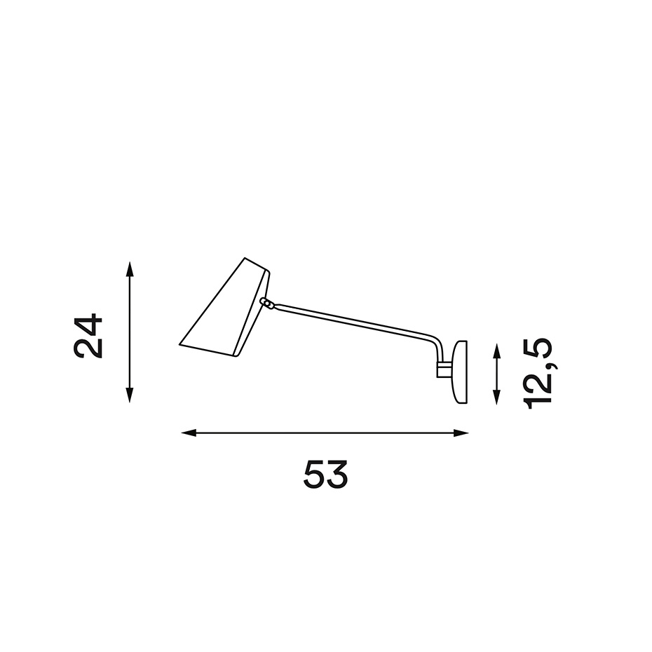 Birdy Swing Vägglampa Grey/Steel