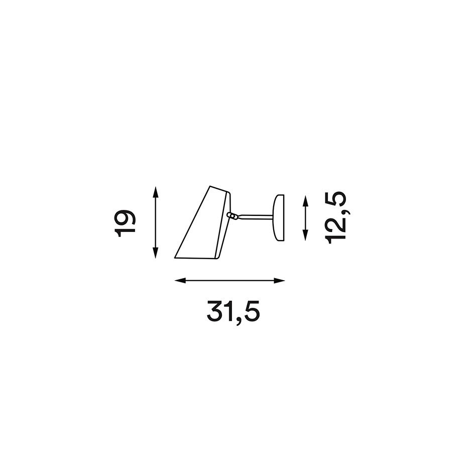 Birdy Vägglampa Grey/Steel