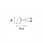 Birdy Vägglampa Grey/Steel Birdy Vägglampa Grey/Steel