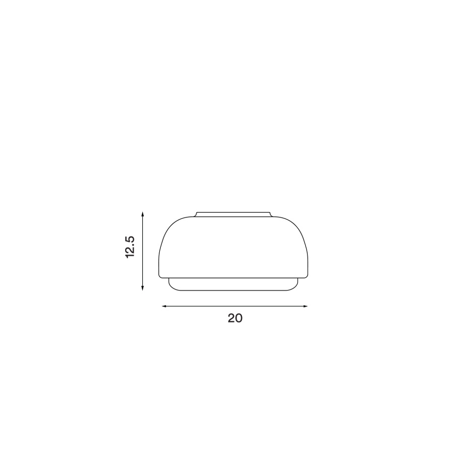 Over Me 20 Taklampa/Vägglampa Black