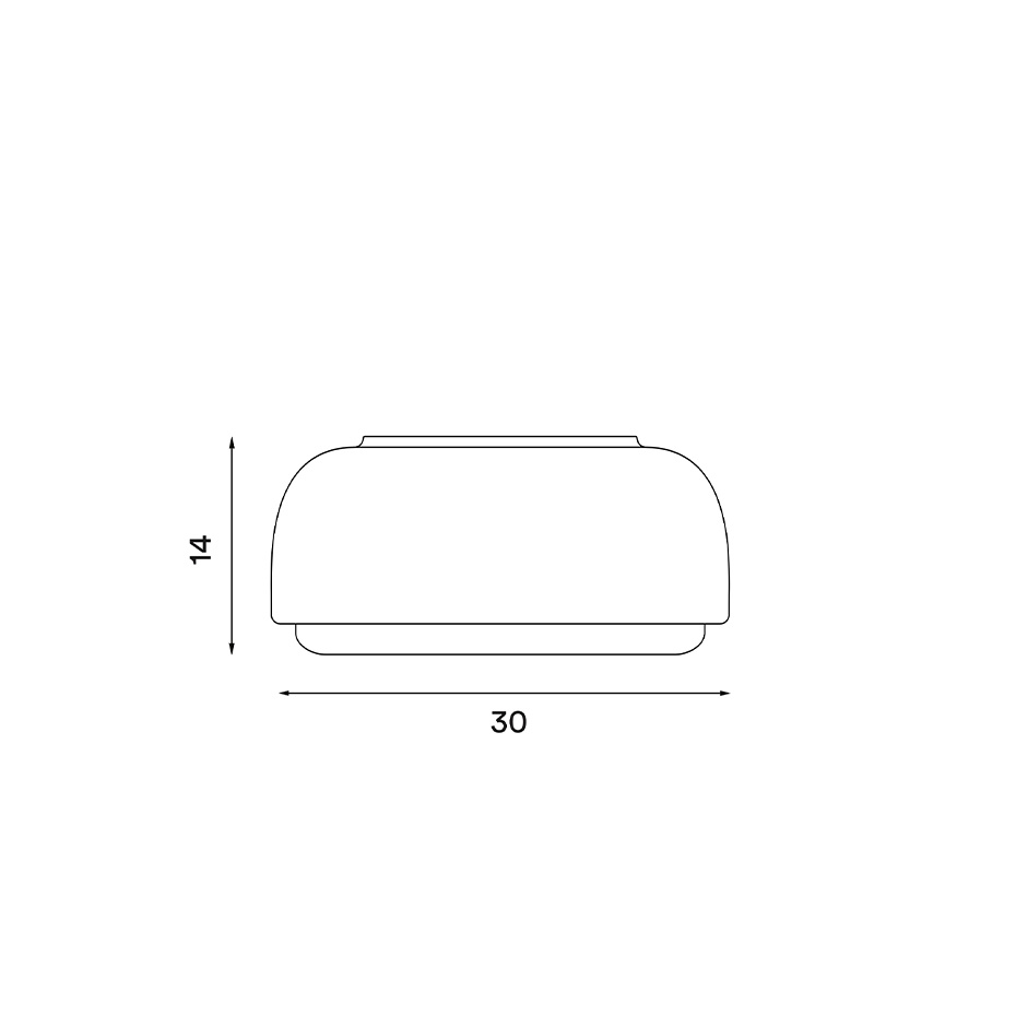 Over Me 30 Taklampa/Vägglampa Black