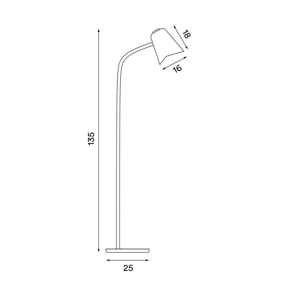 Me Golvlampa Black Med Dimmer
