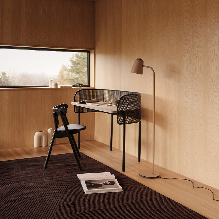 Me Golvlampa Warm Beige Med Dimmer