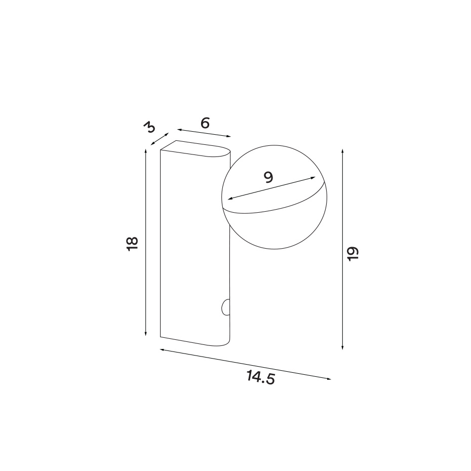 Balancer Mini Vägglampa/Bordslampa Matt Black