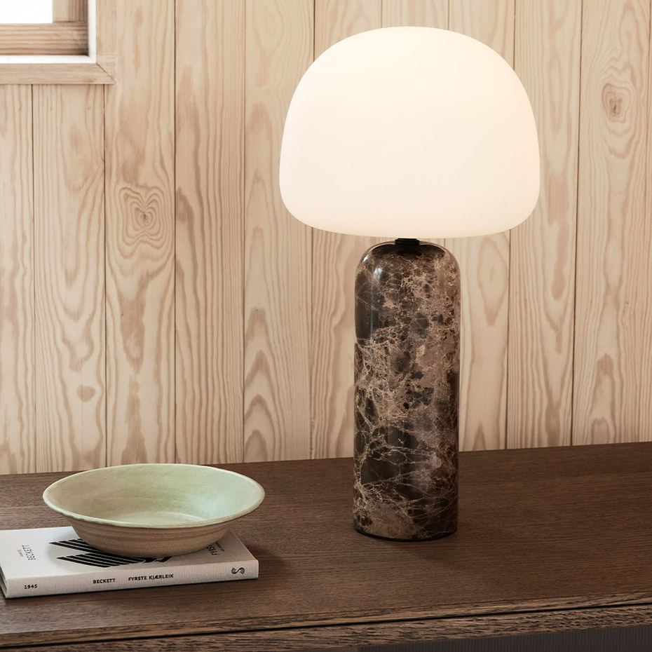 Kin Bordslampa H40cm Brown Marble