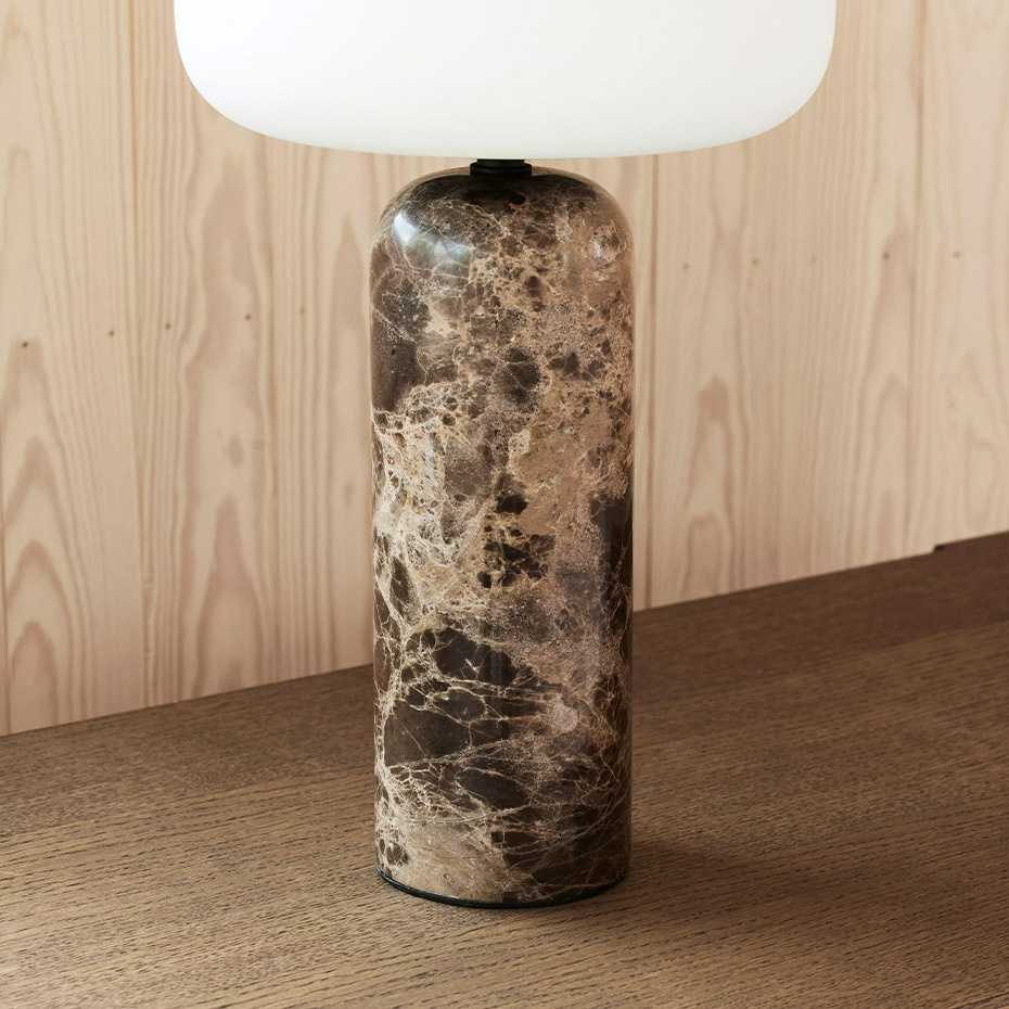 Kin Bordslampa H40cm Brown Marble
