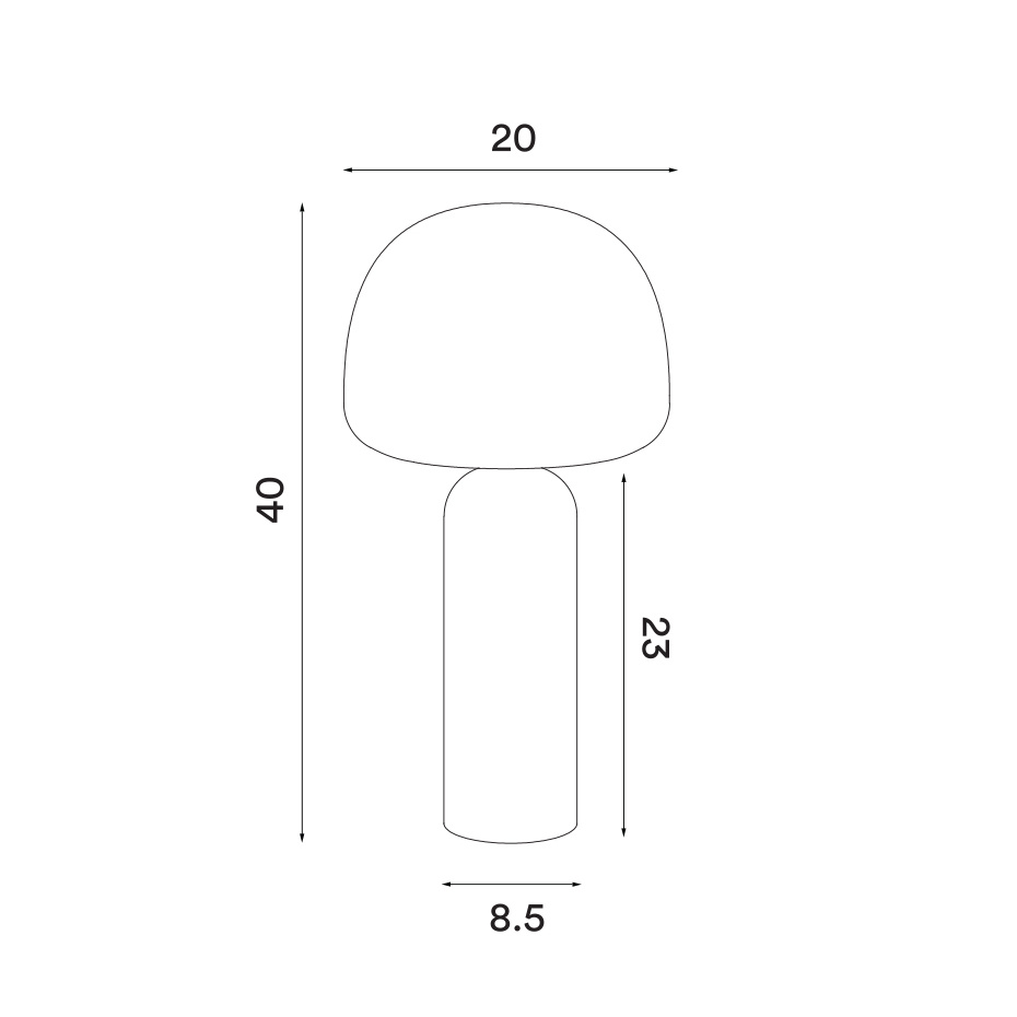 Kin Bordslampa H40cm Brown Marble