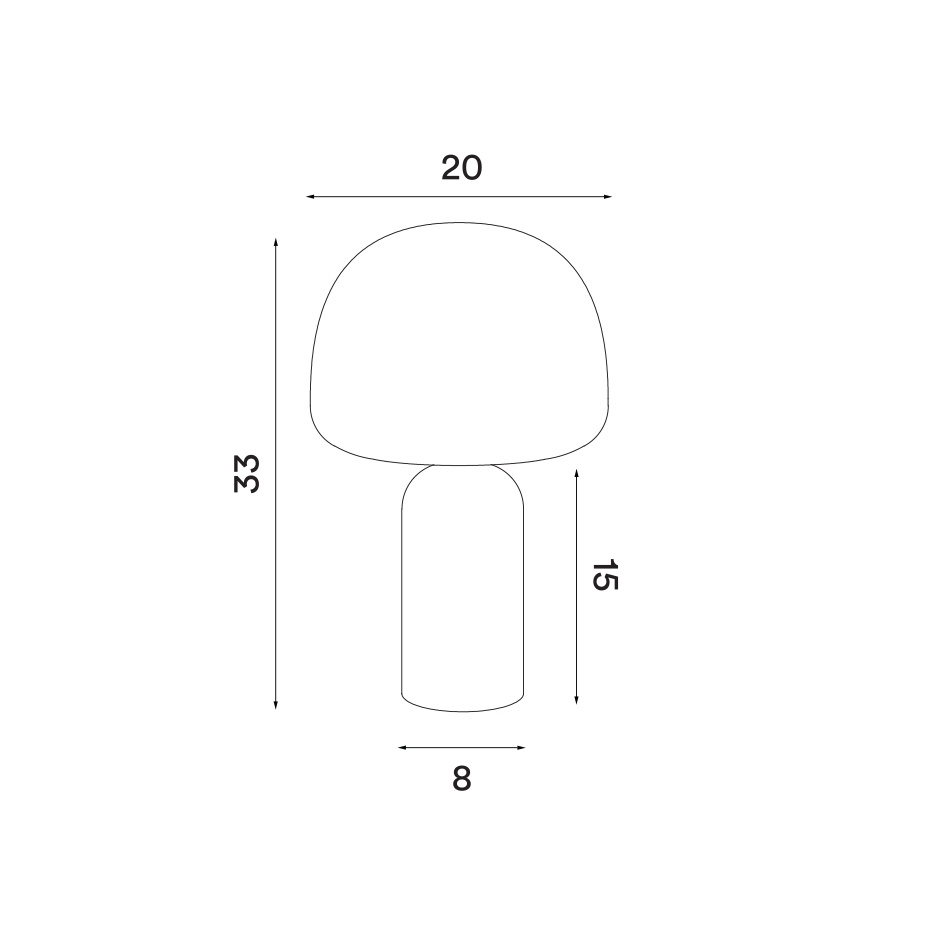 Kin Bordslampa H33cm Brown Marble
