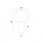 Kin Bordslampa H33cm Brown Marble Kin Bordslampa H33cm Brown Marble