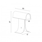 Archive Bordslampa L25cm Black/Steel Archive Bordslampa L25cm Black/Steel