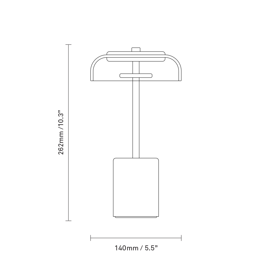 Blossi Bordslampa Mini Portable Nordic Gold/Clear