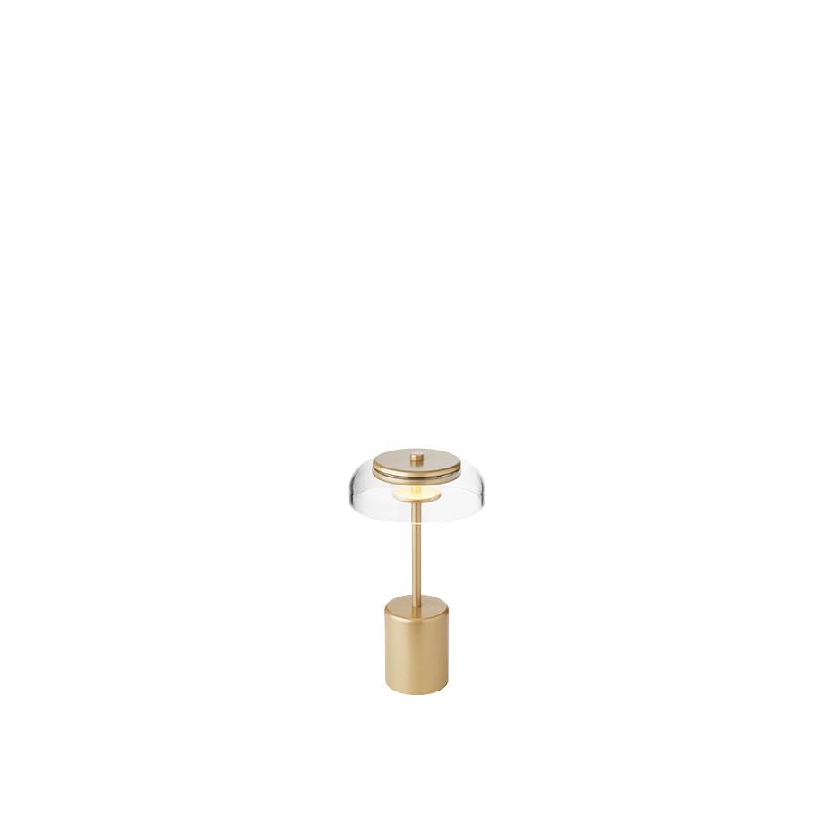 Blossi Bordslampa Mini Portable Nordic Gold/Clear