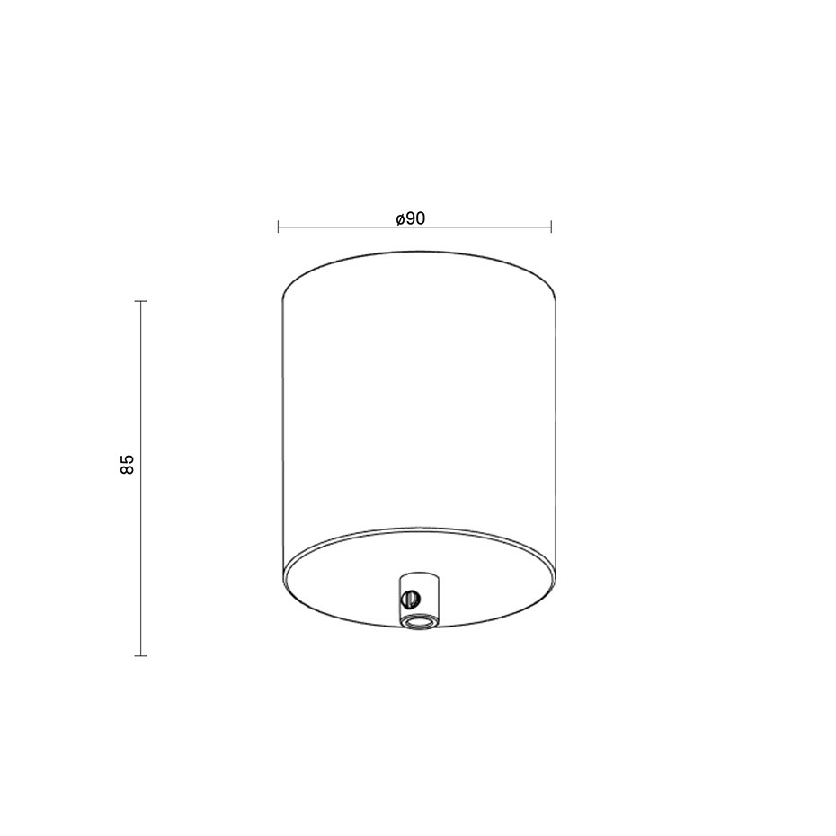 Ceiling Cup Takkåpa Ø9cm Black