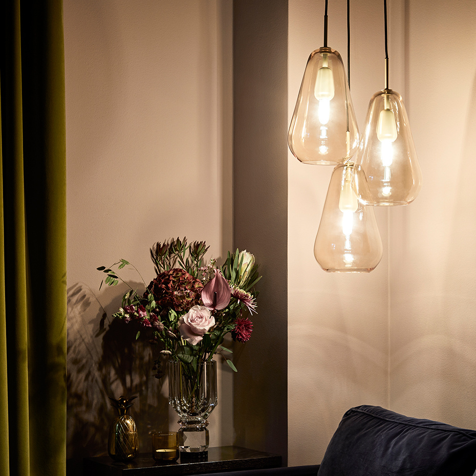 Anoli 3 Ljuskrona Nordic Gold/Gold