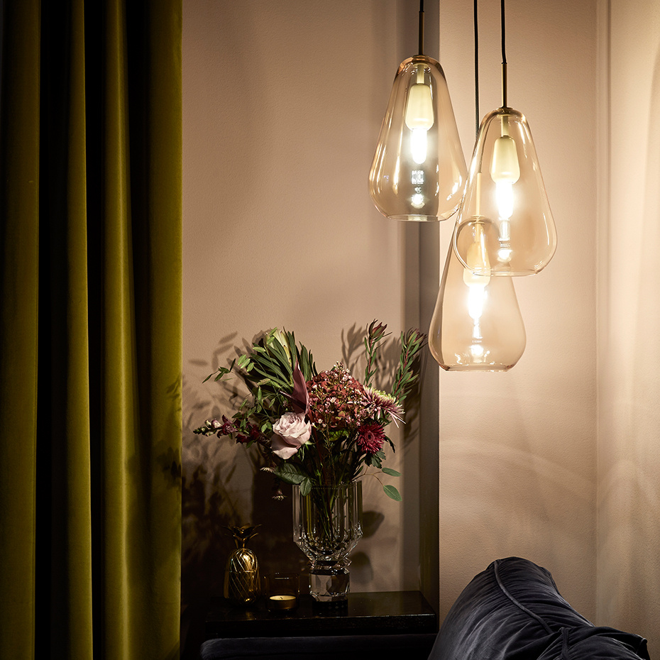 Anoli 3 Ljuskrona Nordic Gold/Gold