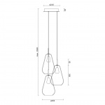 Anoli 3 Ljuskrona Nordic Gold/Gold Anoli 3 Ljuskrona Nordic Gold/Gold