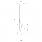 Anoli 3 Ljuskrona Nordic Gold/Opal White Anoli 3 Ljuskrona Nordic Gold/Opal White