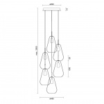 Anoli 6 Ljuskrona Nordic Gold/Opal White Anoli 6 Ljuskrona Nordic Gold/Opal White