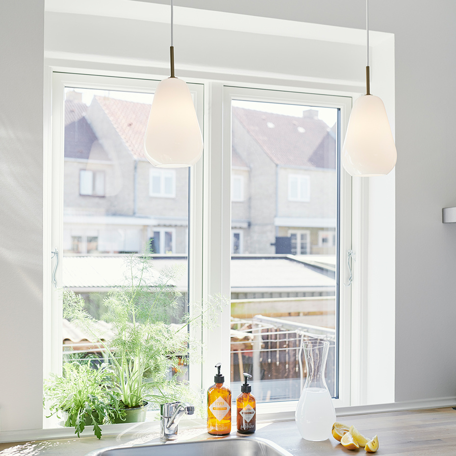 Anoli 1 Pendel Small Nordic Gold/Opal White