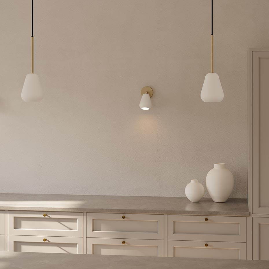 Anoli Spot Pendel Nordic Gold/White