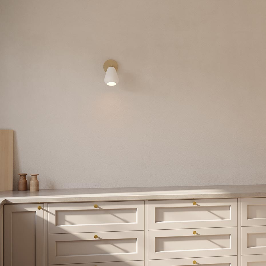 Anoli Spot Surface Taklampa/Vägglampa Nordic Gold/White