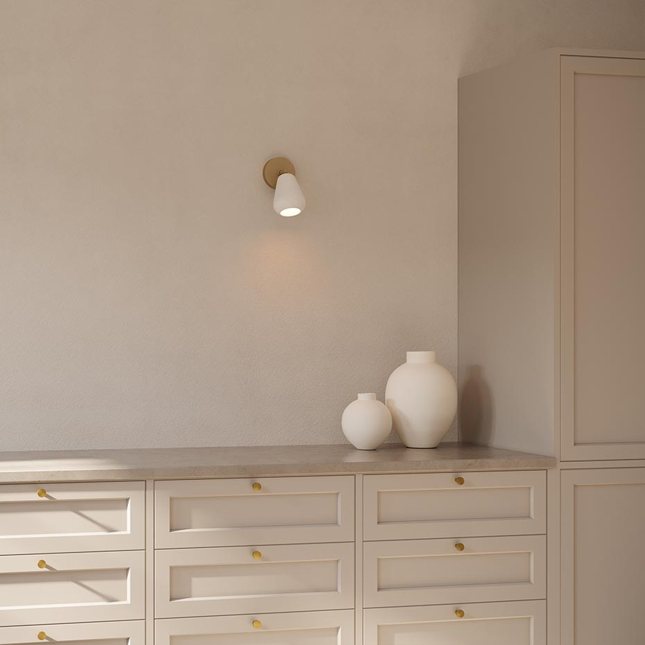 Anoli Spot Surface Taklampa/Vägglampa Nordic Gold/White