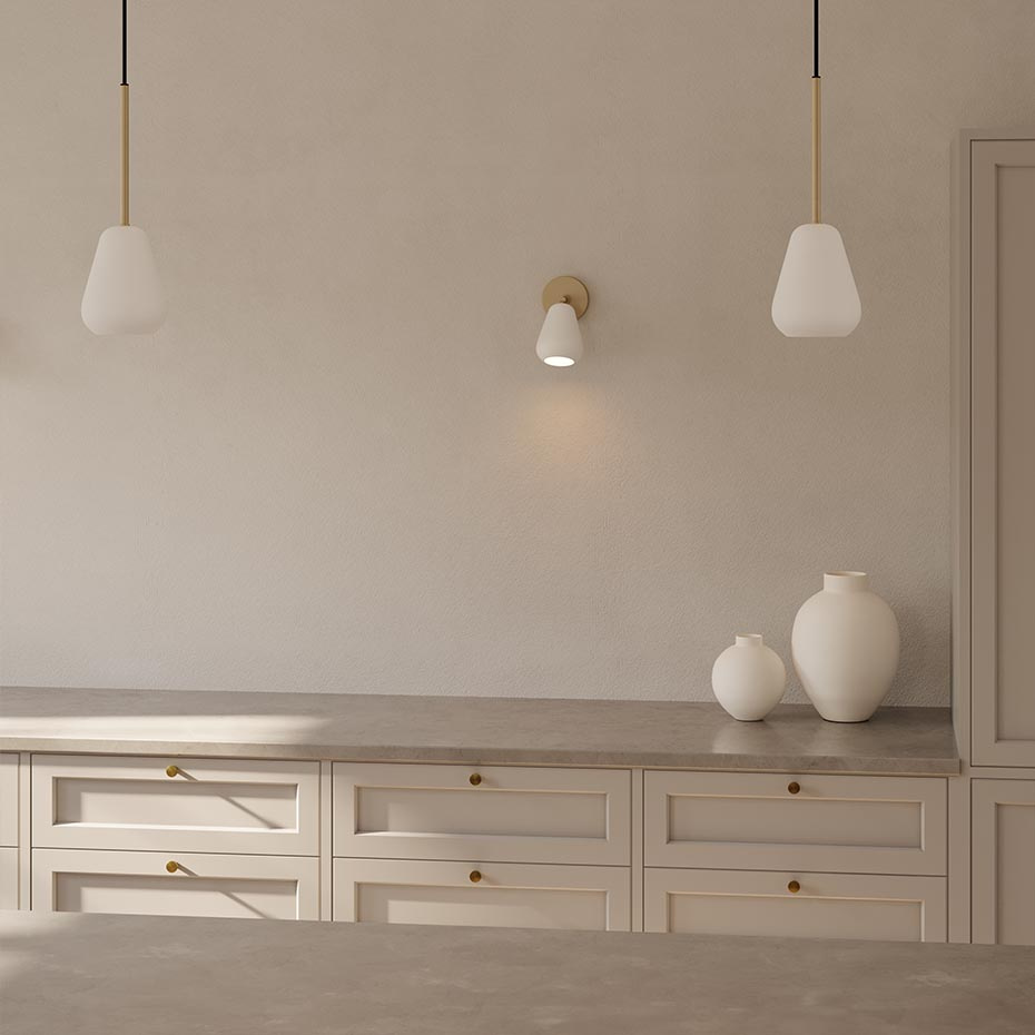 Anoli Spot Surface Taklampa/Vägglampa Nordic Gold/White