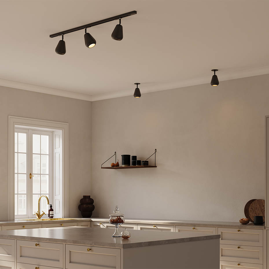 Anoli Spot Track Spotlight Till Global 1-Fas Nordic Gold/White