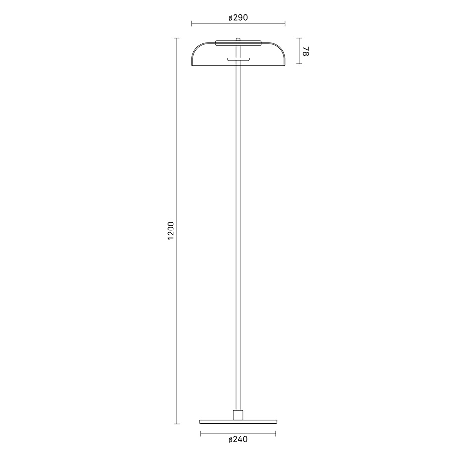 Blossi Golvlampa Ø29 Nordic Gold/Clear V2