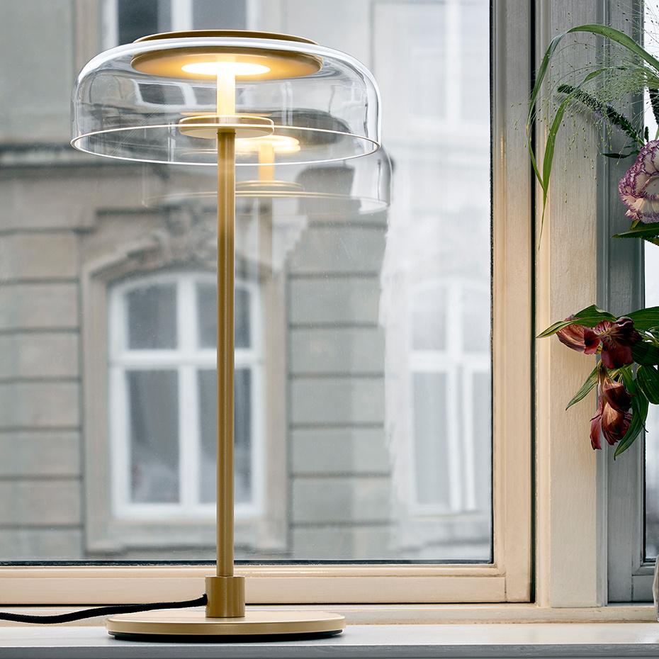 Blossi Bordslampa Nordic Gold/Clear V2