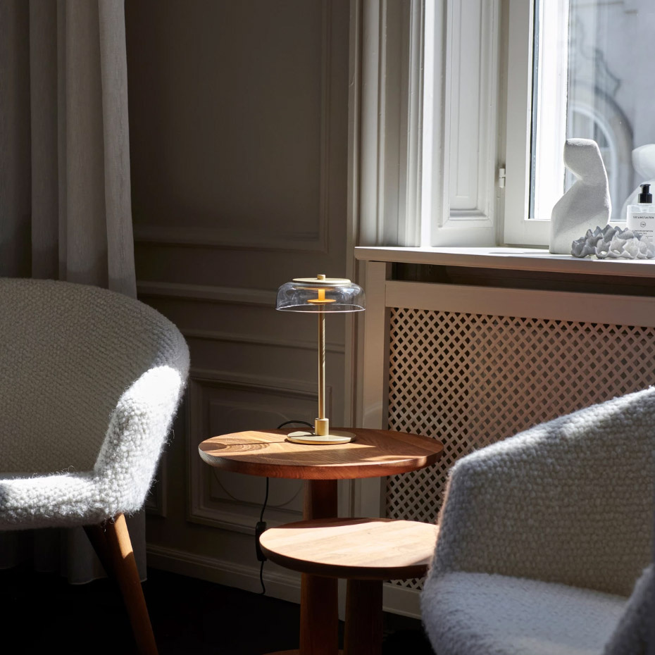 Blossi Bordslampa Small Nordic Gold/Clear V2