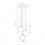 Miira 3 Ljuskrona Rock Grey/Optic Clear Miira 3 Ljuskrona Rock Grey/Optic Clear
