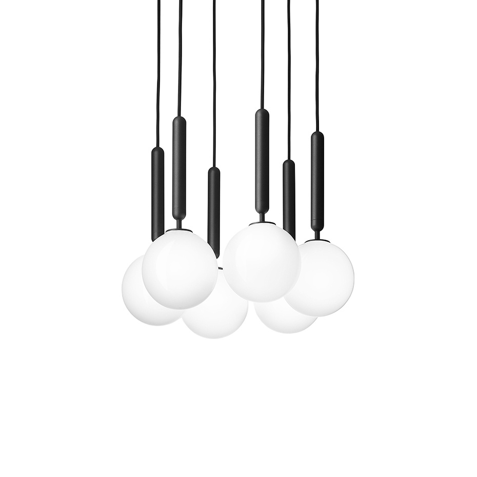 Miira 6 Ljuskrona Rock Grey/Opal White